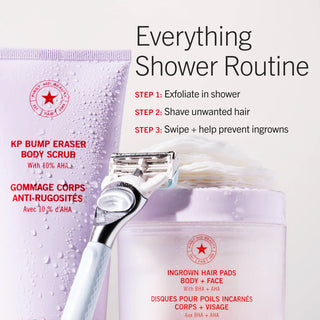 Ingrown Hair Pads with BHA + AHA 60 count
